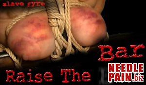 BrutalMaster – Slave Fyre – Raise The Bar, breast bondage, torture